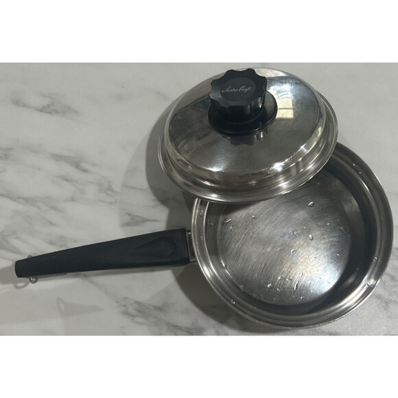 Vintage Luster Craft Multi Core 5 Ply Stainless Steel 1QT Sauce Pan W/Lid USA - Picture 2 of 5